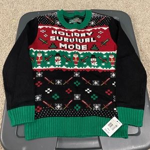 Ugly Christmas Sweater Video Game Holiday Survival Mode, XS (5)